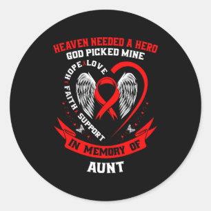 Verlies Van Geliefde Tante Hartziekte Bewustzijn P Ronde Sticker