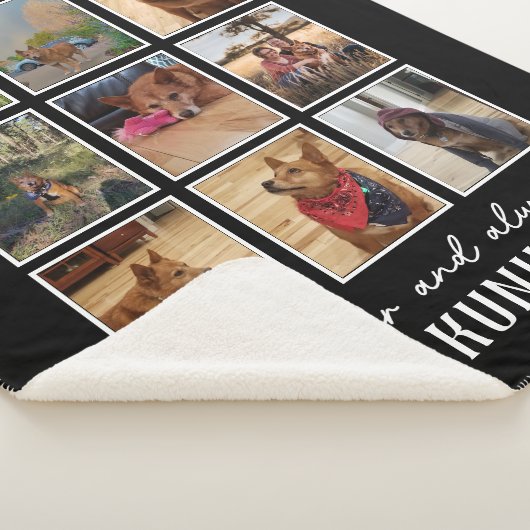 Verlies van gepersonaliseerde foto van Pet Collage Sherpa Deken (3/4)