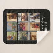 Verlies van gepersonaliseerde foto van Pet Collage Sherpa Deken (Voorkant (horizontaal))