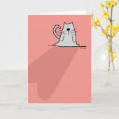 Verlies van gezelschapsdieren, katten, hart kaart (Gele Bloem)