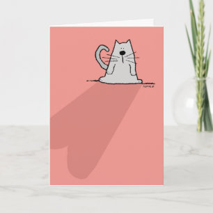 Verlies van gezelschapsdieren, katten, hart kaart