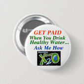 Verlies van gezond water ronde button 5,7 cm (Voorkant /achterkant)