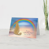 Verlies van Ginger Cat Rainbow Sympathy Card Feestdagen Kaart (Voorkant)