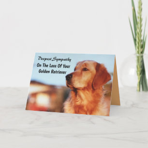 Verlies van Golden Retriever Diepste sympathie Kaart