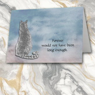 Verlies van Grey Tabby Cat Sympathy Condolence Kaa Feestdagen Kaart