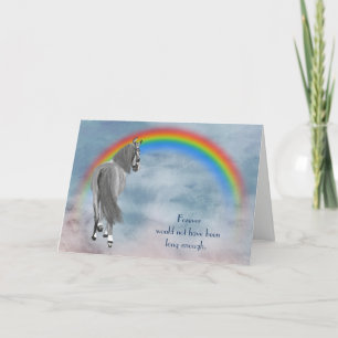 Verlies van Grijze Paard Condoleance Sympathy Card Feestdagen Kaart