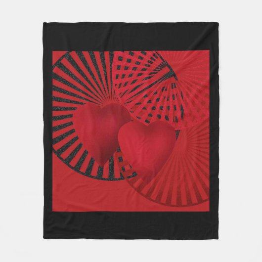 Verlies van hart fleece deken (Voorkant)
