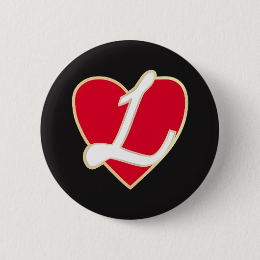 Verlies van hart ronde button 5,7 cm (Voorkant)