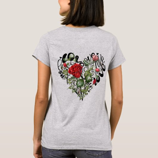 Verlies van hart t-shirt (Achterkant)