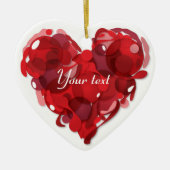 Verlies van hart voor de Valentijnsdag Keramisch Ornament (Voorkant)