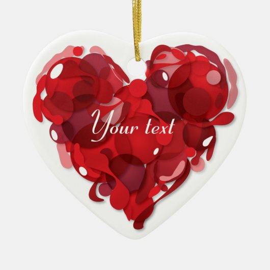 Verlies van hart voor de Valentijnsdag Keramisch Ornament (Voorkant)