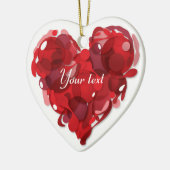 Verlies van hart voor de Valentijnsdag Keramisch Ornament (Links)
