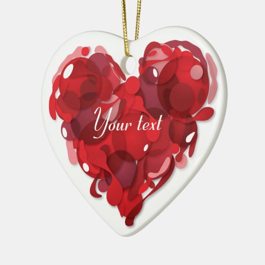 Verlies van hart voor de Valentijnsdag Keramisch Ornament (Links)