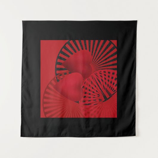 Verlies van hart wandkleed (Voorkant (horizontaal))