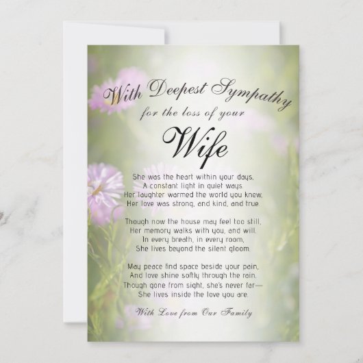 Verlies van het gedenkteken van een vrouw kaart (Voorkant)