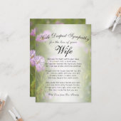 Verlies van het gedenkteken van een vrouw kaart (Voorkant / Achterkant in situ)