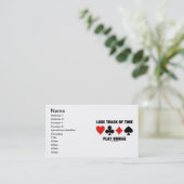 Verlies van het spoor van Time Play Bridge (Kaart  Visitekaartje (Staand voorkant)