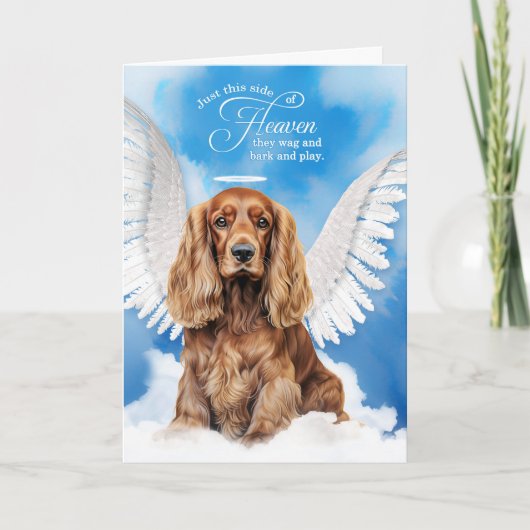 Verlies van hond Cocker Spaniel Pet Sympathy Kaart (Voorkant)