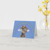 Verlies van hond Rainbow Bridge Sympathie Card Kaart (Gele Bloem)