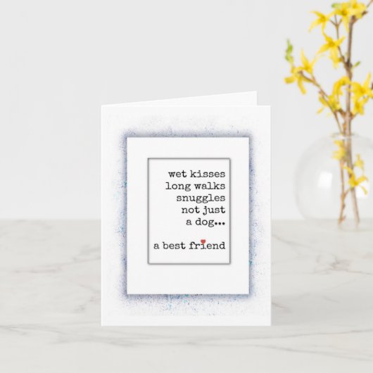 Verlies van hond, sympathie, gedenkteken, beste vr kaart (Gele Bloem)