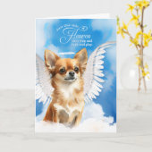 Verlies van hond tan longhair chihuahua huisdier s kaart (Gele Bloem)