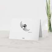 Verlies van hond (teckel) aangepaste sympathie kaart (Achterkant)