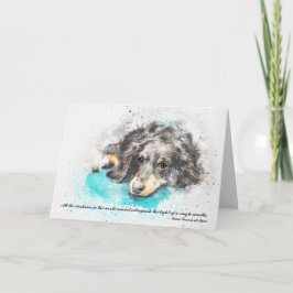 Verlies van hond (teckel) aangepaste sympathie kaart