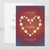 Verlies van honden/kattenpapier Hartregenboogsympa (Voorkant / Achterkant)