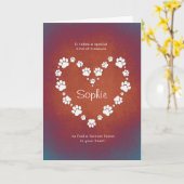 Verlies van honden/kattenpapier Hartregenboogsympa Kaart (Gele Bloem)