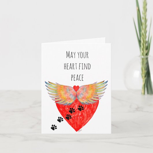 Verlies van hondencondoleance Sympathie Wenskaart Kaart (Voorkant)