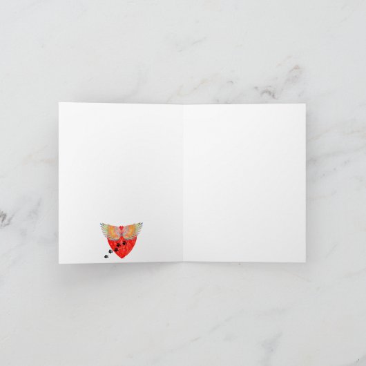 Verlies van hondencondoleance Sympathie Wenskaart Kaart (Binnen)