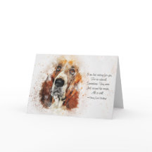 Verlies van huisdier hond (Basset Hound) Aangepast