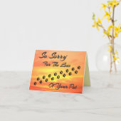 Verlies van huisdier kat/hond kaart (Gele Bloem)