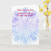 Verlies van huisdieren (man), sympathie gevouwen K Kaart (Gele Bloem)