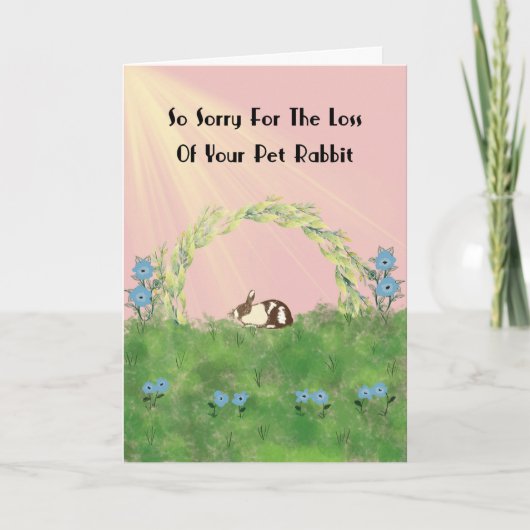 Verlies van huisdierkonijn kaart (Voorkant)