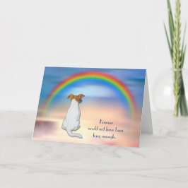 Verlies van Jack Russell Terrier Rainbow Sympathie Feestdagen Kaart