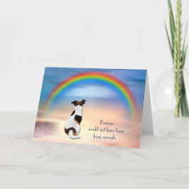 Verlies van Jack Russell Terrier Rainbow Sympathy  Feestdagen Kaart