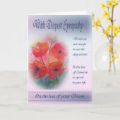 Verlies van je moeder - met diepste sympathie kaart (Gele Bloem)