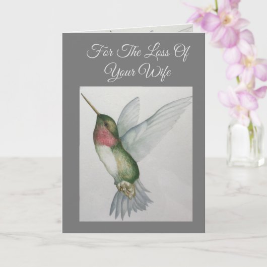 Verlies van je vrouw diepste sympathie kaart (Orchidee)