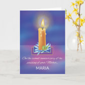 Verlies van Jubileum Religieuze Kaars Kaart (Gele Bloem)