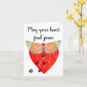 Verlies van Kat Condoleance Sympathie Kaart (Gele Bloem)