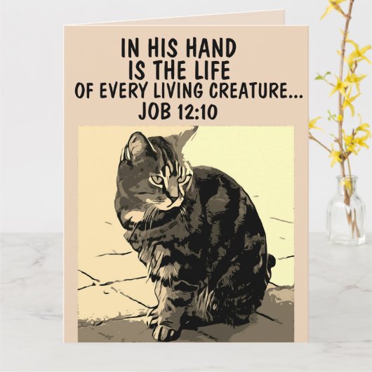 VERLIES VAN KAT SYMPATHIE CONDOLENTIEKAARTEN KAART (Gele Bloem)