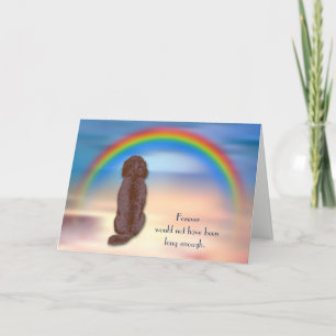 Verlies van labradoedle Dog Rainbow Sympathie Card Feestdagen Kaart