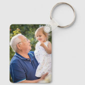 Verlies van liefde één foto van het opa-geheugen sleutelhanger (Achterkant)