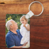 Verlies van liefde één foto van het opa-geheugen sleutelhanger (Achterkant)