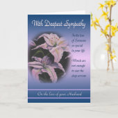 Verlies van man - met diepste sympathie kaart (Gele Bloem)