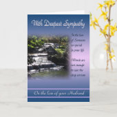 Verlies van man - met diepste sympathie kaart (Gele Bloem)