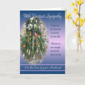 Verlies van man - met diepste sympathie kaart (Gele Bloem)