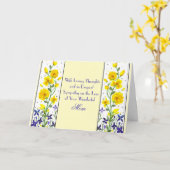 Verlies van moeder gele paarse bloemen sympathie k kaart (Gele Bloem)