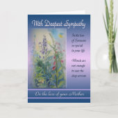 Verlies van moeder - met diepste sympathie kaart (Voorkant)